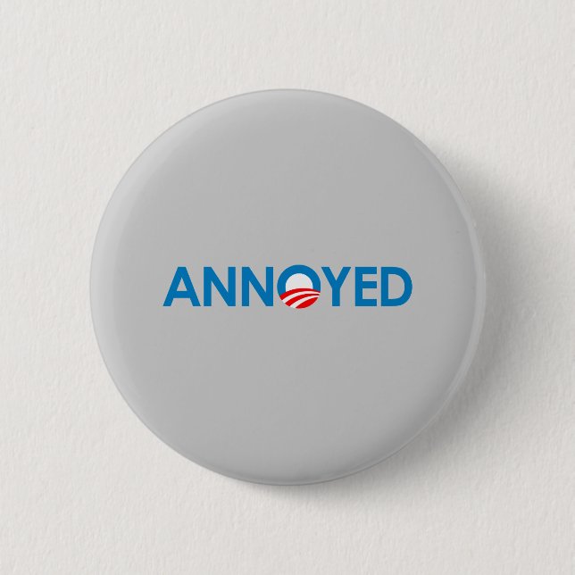 Anti-Obama - Annoyed 2 Inch Round Button (Front)