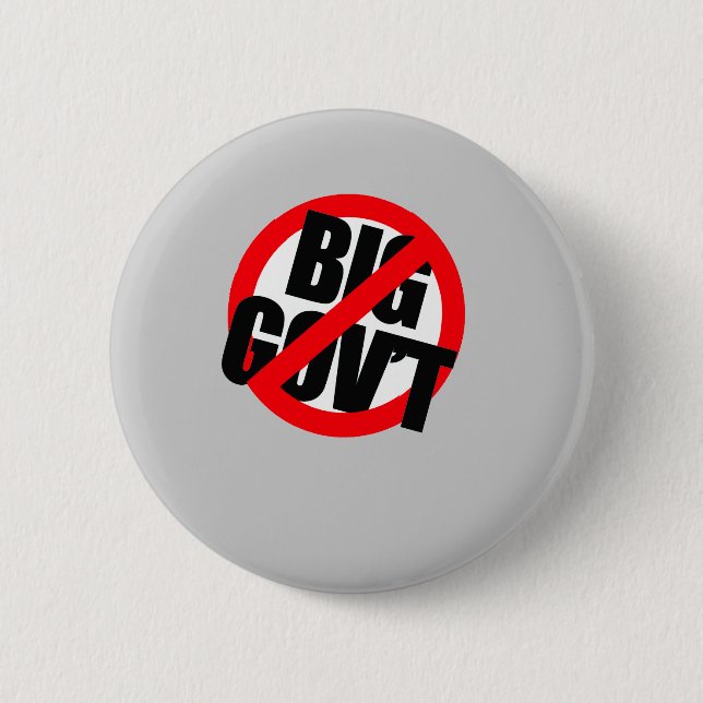 Anti-Obama - Anti- Big Government 2 Inch Round Button (Front)