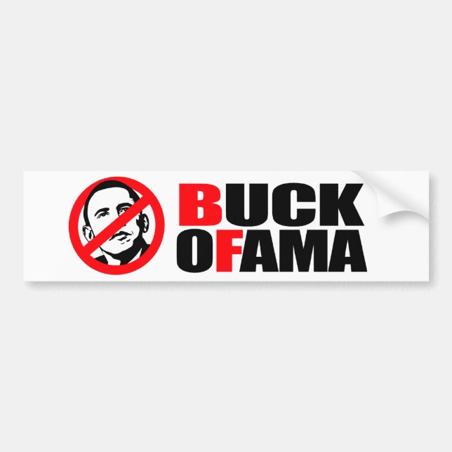 Anti-Obama - autocollant d'Ofama de mâle (Devant)