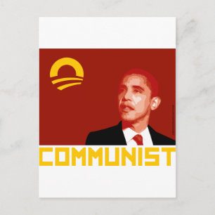 Anti-Obama: Barack Obama Communist Postcard