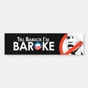 Anti-Obama - Baroke Bumpersticker Bumper Sticker