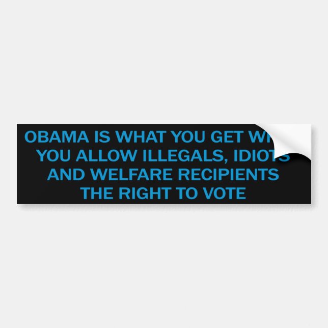 Anti Obama Bumper Sticker (Front)