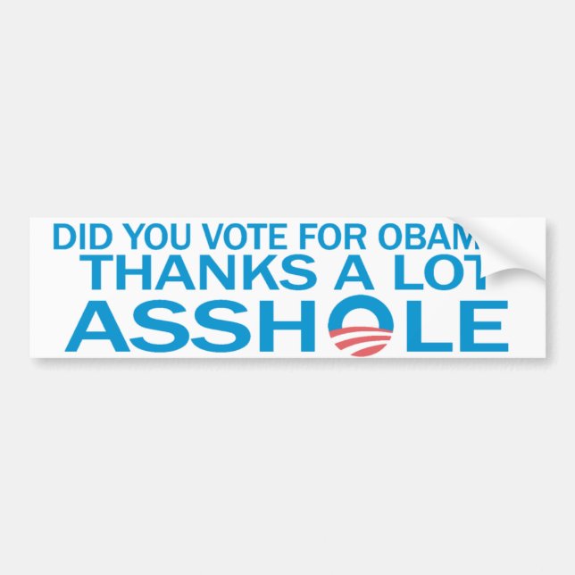 Anti Obama Bumper Sticker (Front)