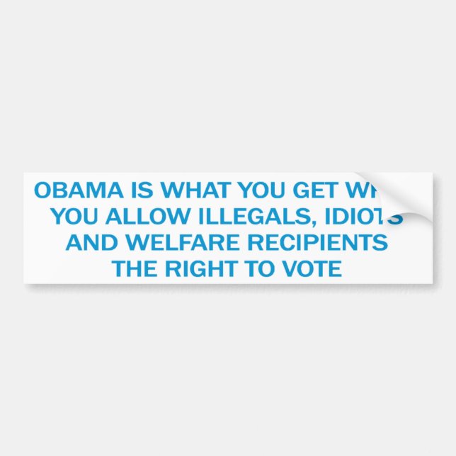 Anti Obama Bumper Sticker (Front)