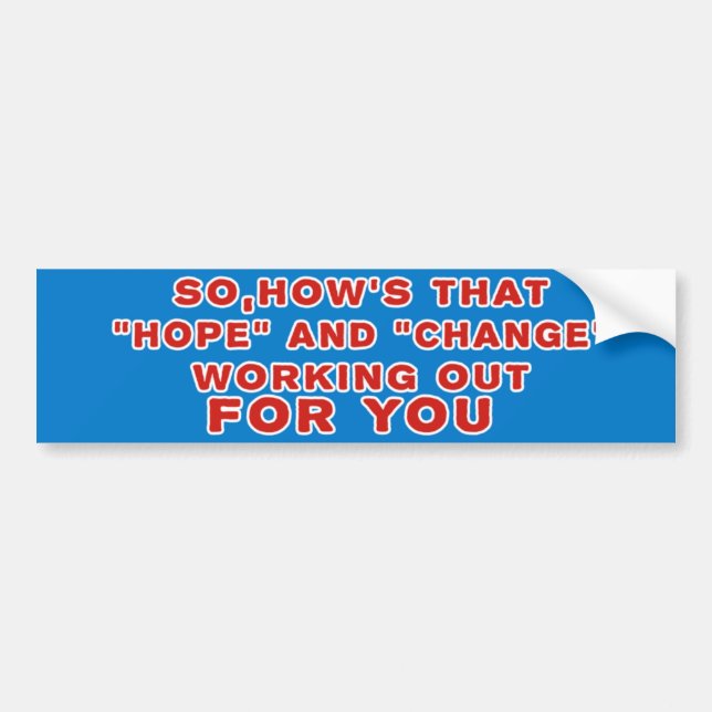 Anti Obama Bumper Sticker (Front)