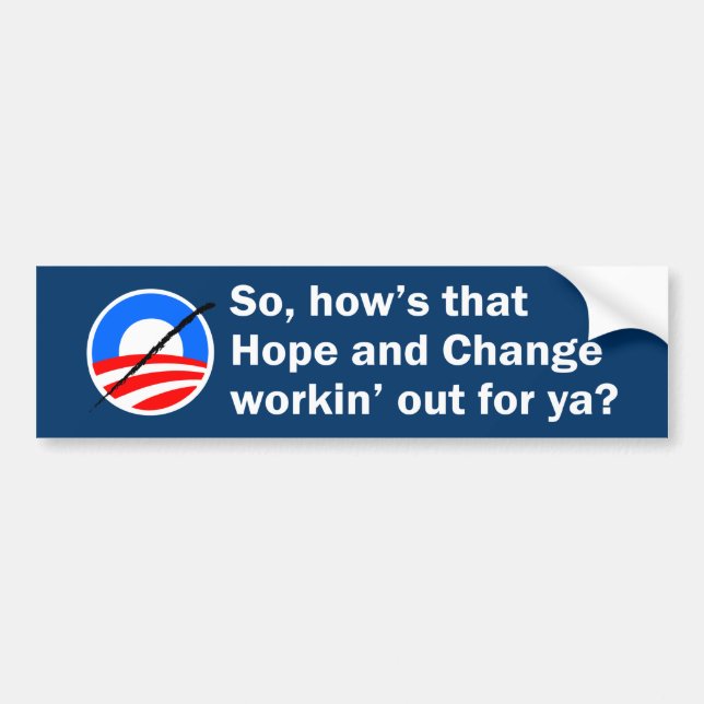 Anti-Obama Bumper Sticker (Front)