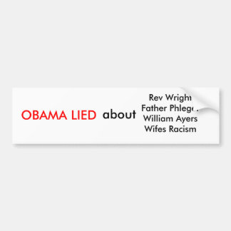 Anti Obama Bumper Sticker