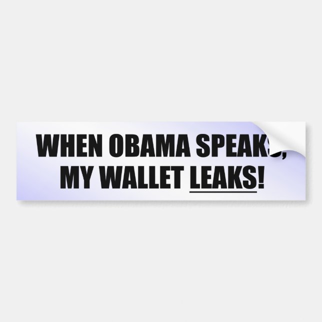 Anti-Obama Bumper Sticker (Front)