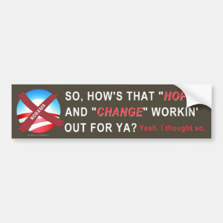 Anti-Obama Bumper Sticker (brown)