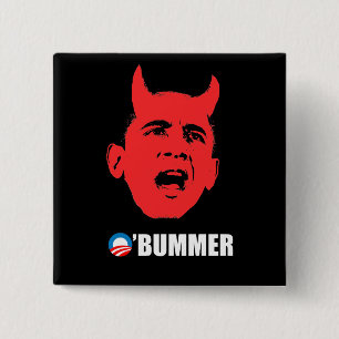 Anti-Obama Bumper Sticker - Obummer 2 Inch Square Button