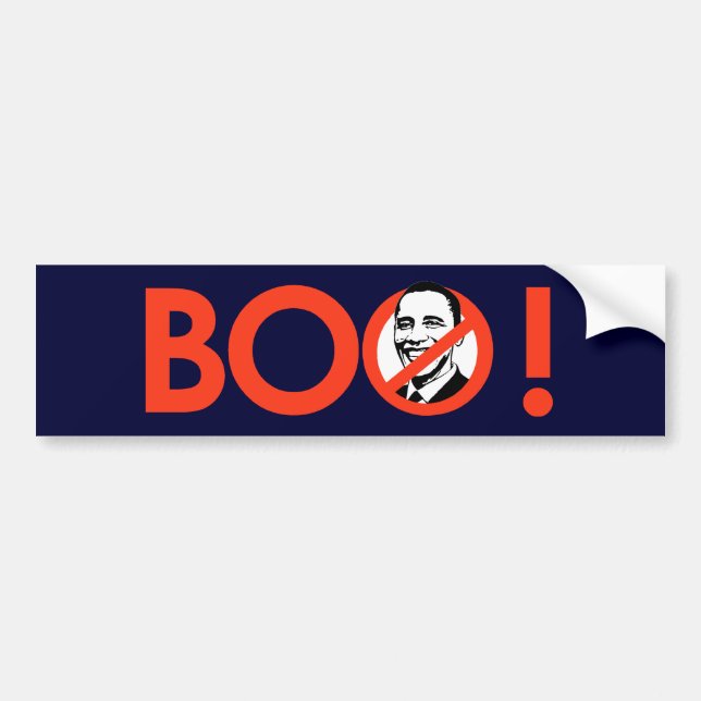 Anti-Obama Bumpersticker - Boo Bumper Sticker (Front)