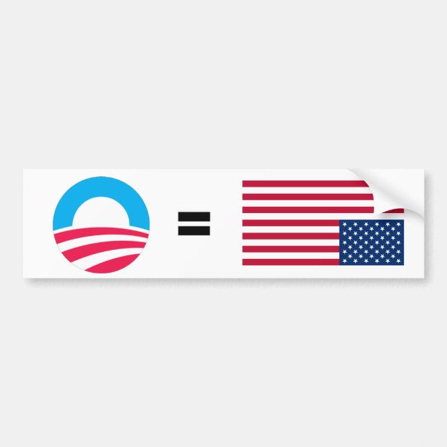 Anti-Obama Distressed Flag Bumper Sticker (Front)