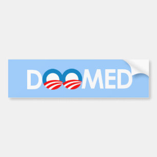 Anti-Obama - Doomed white Bumper Sticker