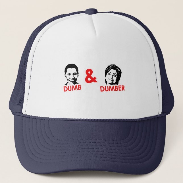 Anti-Obama - Dumb and Dumber Trucker Hat (Front)