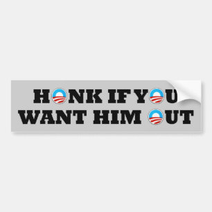 Anti Obama 'honk if' bumper stickers