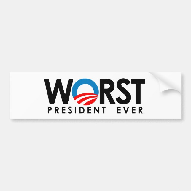 Anti-Obama - Hope he fails Bumper Sticker (Front)