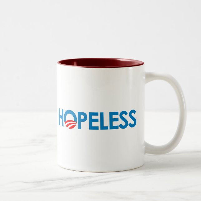 Anti-Obama - HOPELESS Two-Tone Coffee Mug (Right)