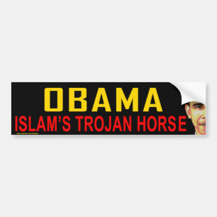 anti Obama "Islam's Trojan Horse" sticker