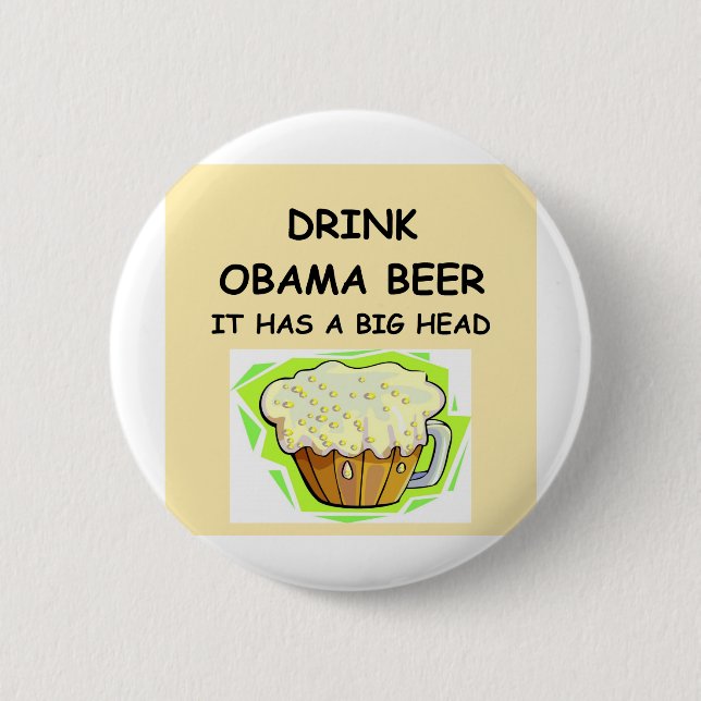 anti obama jokes 2 inch round button (Front)