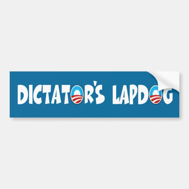 Anti Obama,lap dog Obama Bumper Sticker (Front)