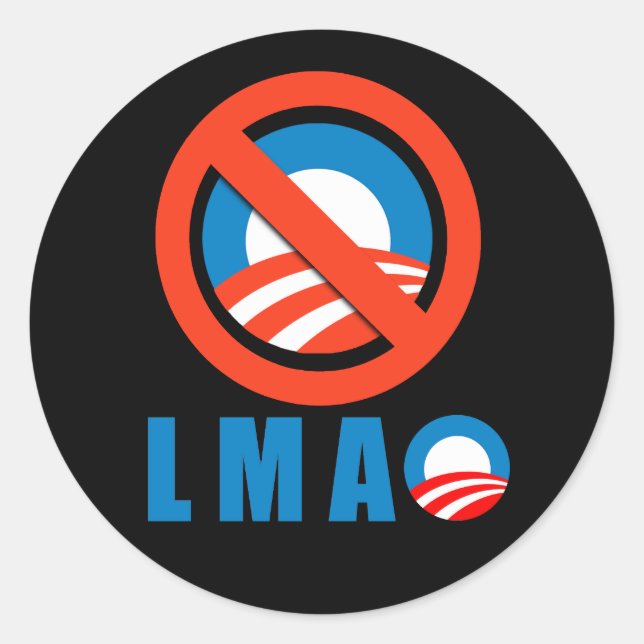 Anti-Obama - LMAO Classic Round Sticker (Front)