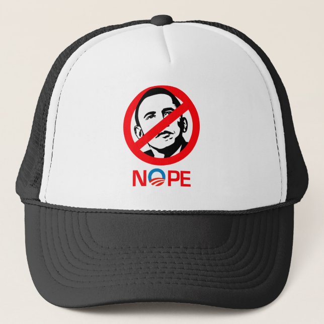 Anti-Obama - Nope Trucker Hat (Front)