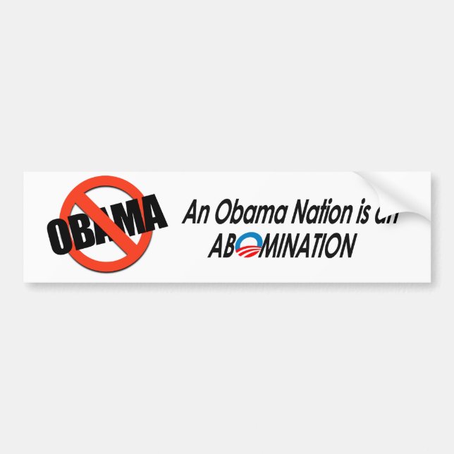 Anti-Obama - Obamanation 2 Bumper Sticker (Front)