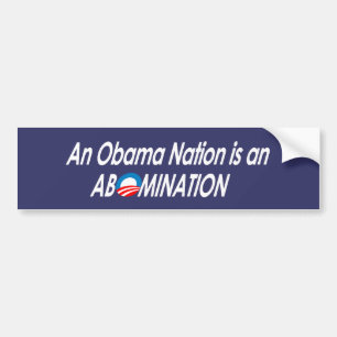 Anti-Obama - Obamanation Bumper Sticker