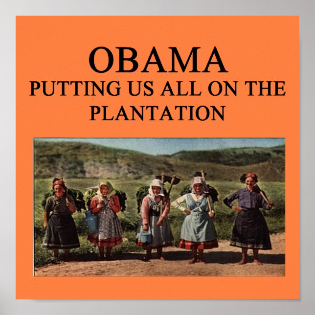anti obama plantation design poster (Front)
