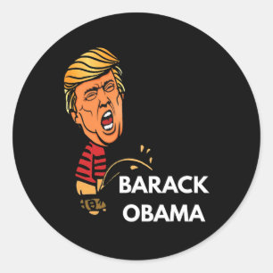 Anti Obama Pro Trump Conservative Patriot Politica Classic Round Sticker