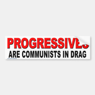Anti Obama "Progressives Are Commies" Stickers
