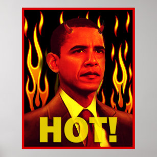 Anti-Obama Red Devil Giant Poster