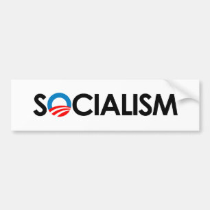 Anti-Obama - Socialism black Bumper Sticker