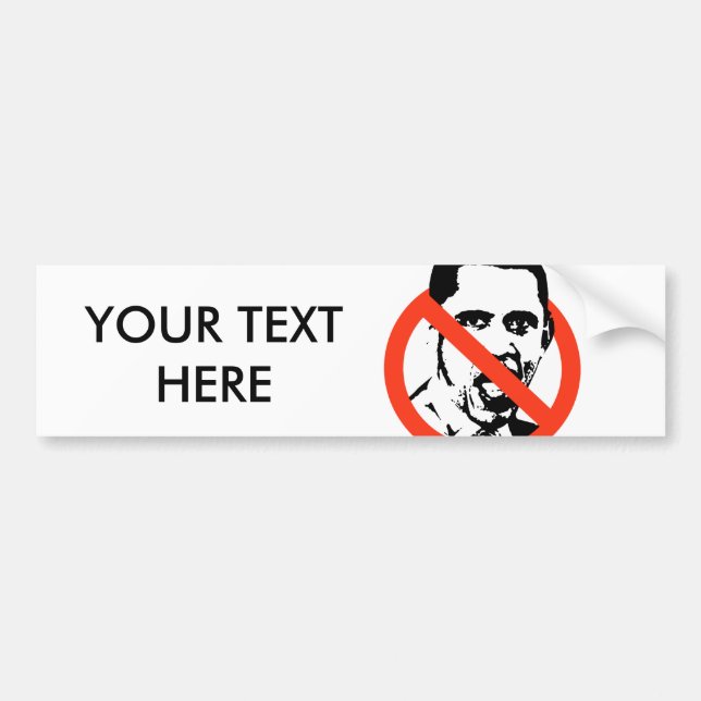 ANTI-OBAMA T-SHIRT BUMPER STICKER (Front)
