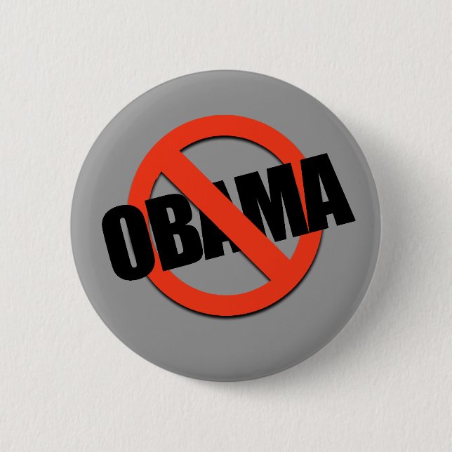ANTI-OBAMA TEE 2 INCH ROUND BUTTON (Front)