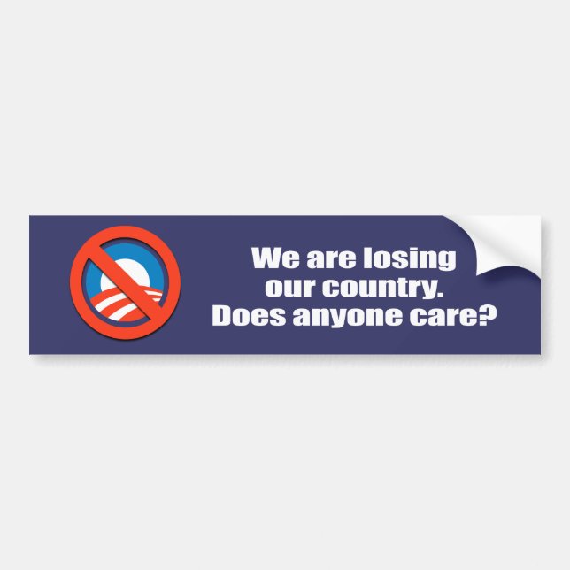 Anti-Obama - we are losing our country - does anyo Bumper Sticker (Front)