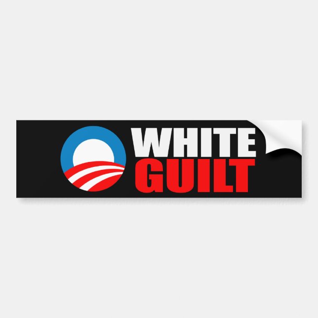 Anti-Obama - WHITE GUILT Bumpersticker Bumper Sticker (Front)