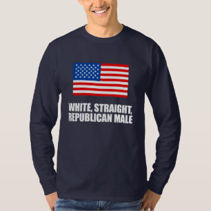 ANTI-OBAMA- White straight Republican Male T-Shirt