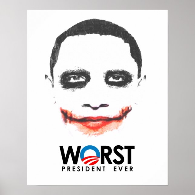 Anti-Obama - Worst President Ever black Poster (Front)