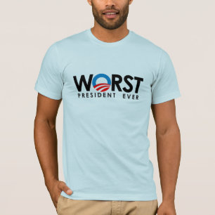 Anti-Obama - Worst President Ever black T-Shirt