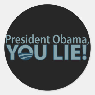 Anti-Obama You Lie! Classic Round Sticker