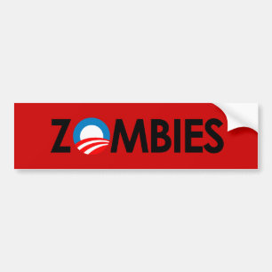 Anti-Obama - Zombies black Bumper Sticker