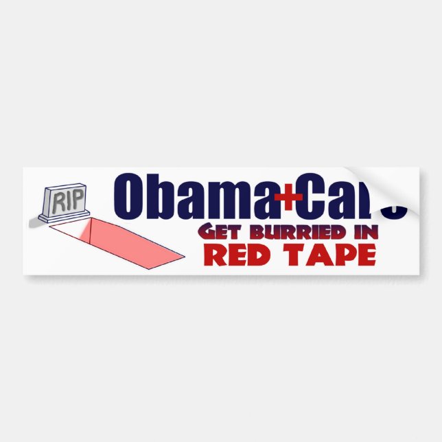 Anti ObamaCare Red Tape Bumper Sticker (Front)