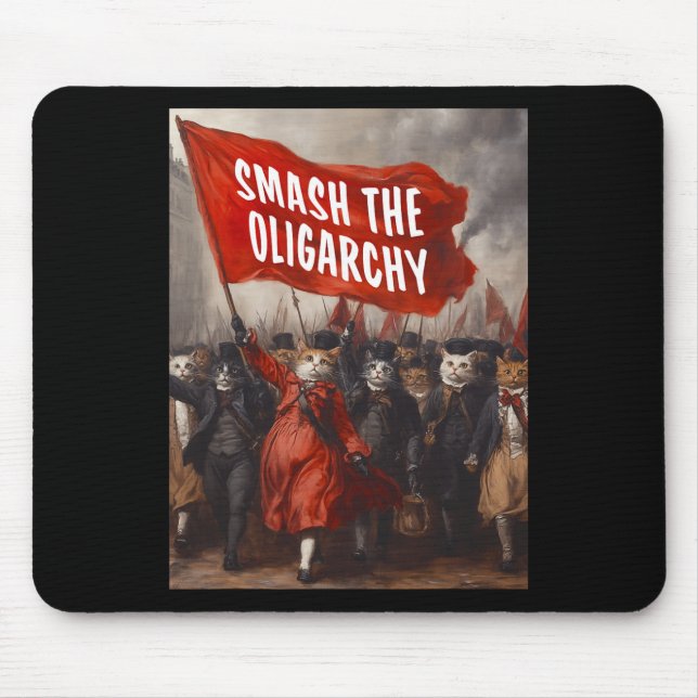 Anti Oligarchy - Cat Protest  Mouse Pad (Front)