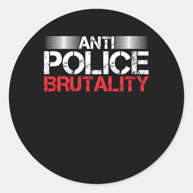 Anti Police Brutality Justice Police Violence Equa Classic Round Sticker (Front)