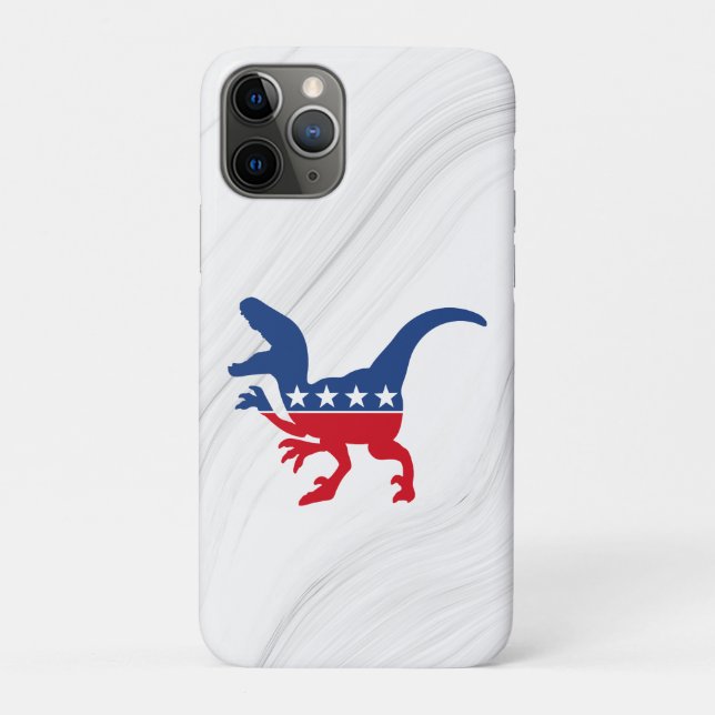 Anti-Politics Patriotic T-Rex Case-Mate iPhone Case (Back)