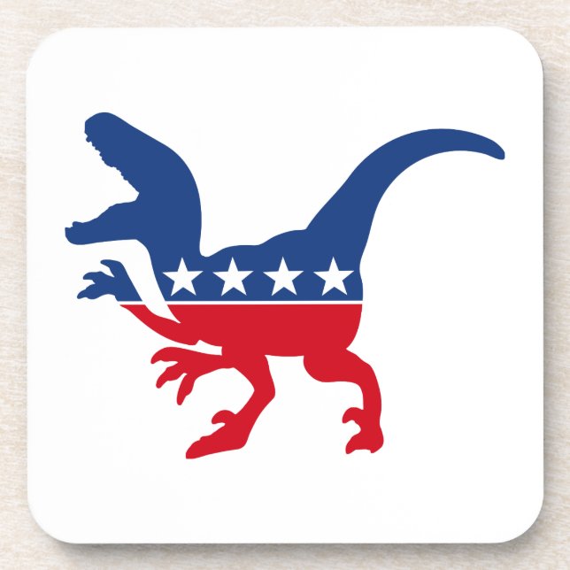 Anti-Politics Patriotic T-Rex Coaster (Front)