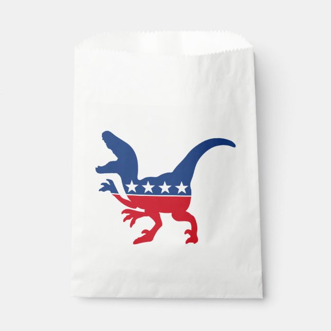 Anti-Politics Patriotic T-Rex Favour Bag (Front)
