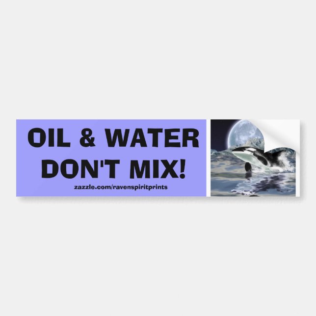 ANTI-POLLUTION BREACHING ORCA Bumper Sticker (Front)