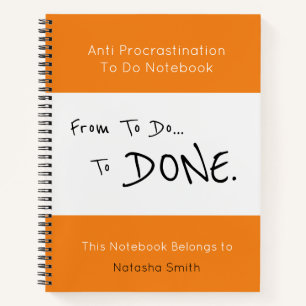 Anti Procrastination To Do List Notebook Journal